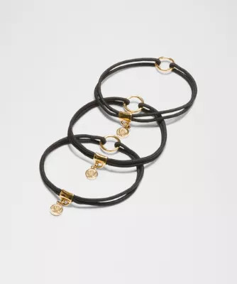Logo Charm Hair Ties   3 Pack | lululemon (AU)