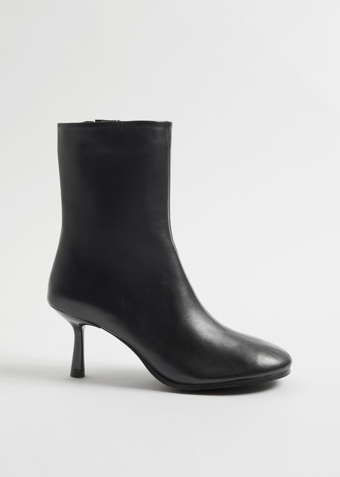 Heeled Leather Ankle Boots - Black | & Other Stories (EU + UK)
