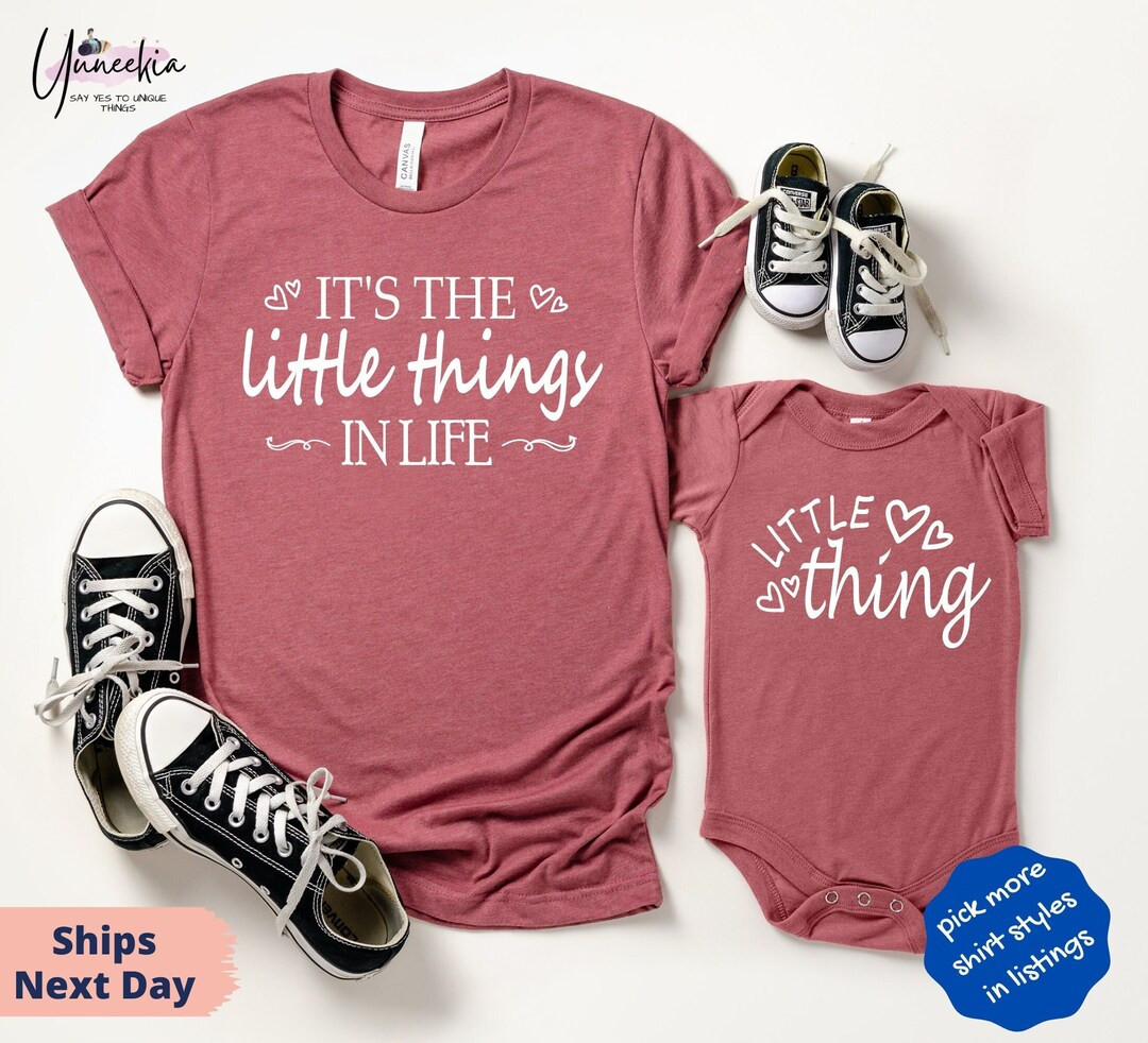 Funny New Mom Gift, Little Thing Onesie, It is The Little Thing In Life, Mama Mini Matching Set, ... | Etsy (US)