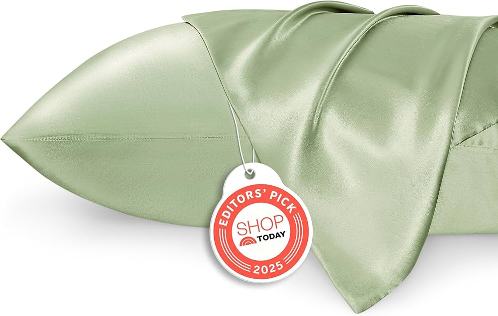Bedsure Satin Pillowcases, Similar to Silk Pillow Cases Queen Size Set of 2, Pillow Case for Slee... | Amazon (US)