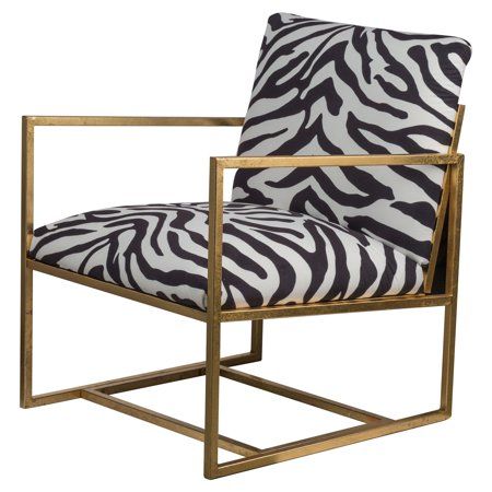 A&B Home Zebra Print Armchair, 24.5x27x25.5 inches | Walmart (US)