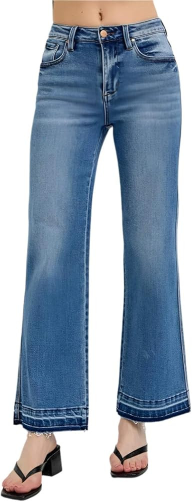 SALT TREE Risen Jeans - High Rise Ankle Straight Jeans - RDP5845 | Amazon (US)