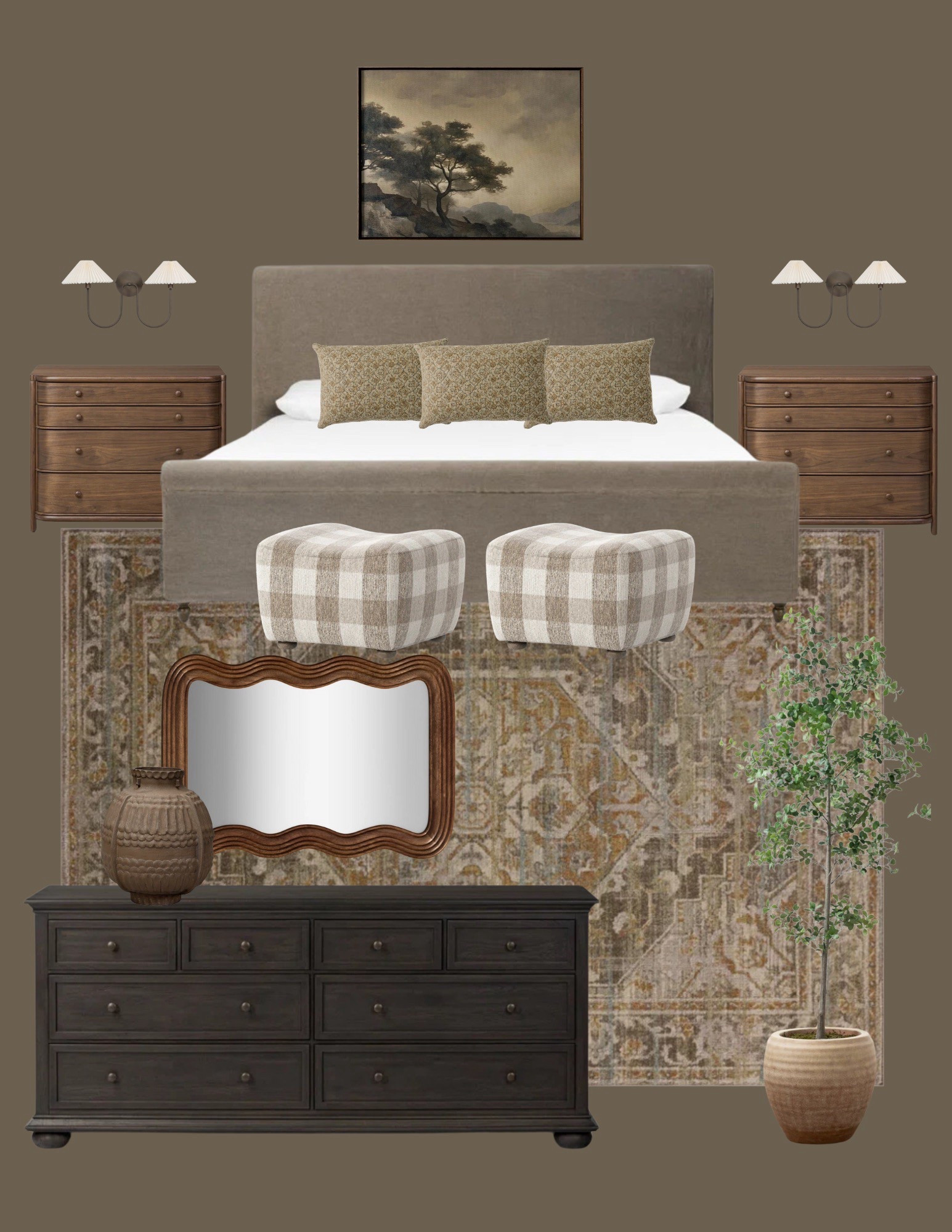 Love this cozy, layered bedroom! Bed, dresser, mirror, sconce, rug, art 

#LTKSaleAlert #LTKU #LTKHome