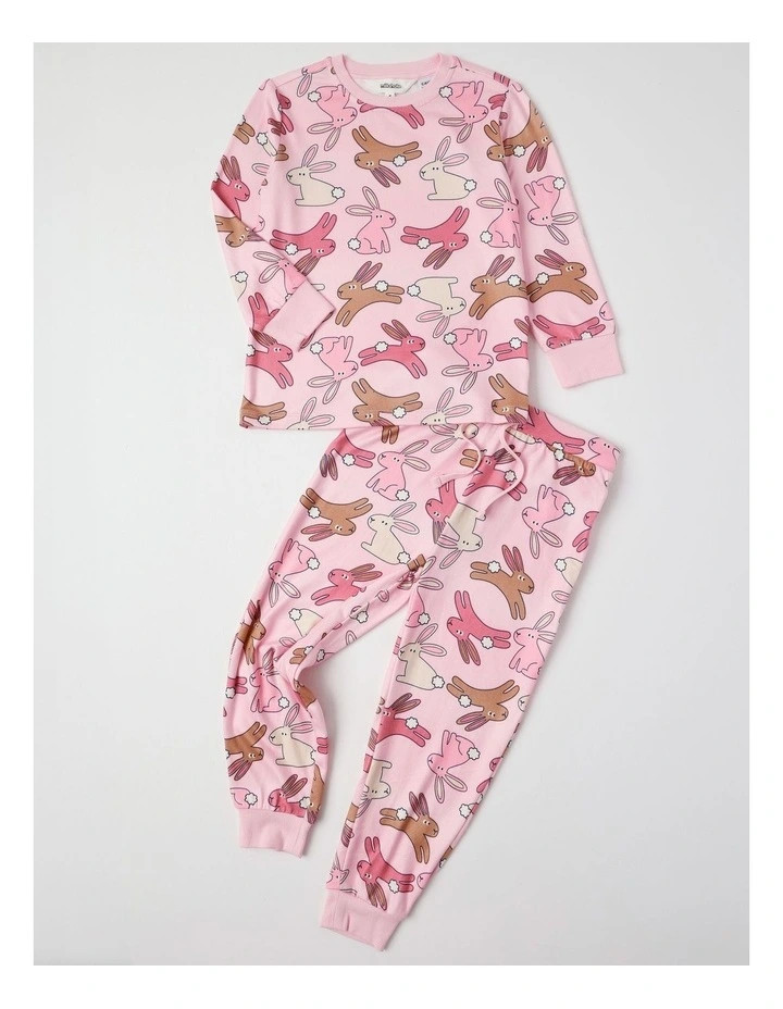 MilkshakeCosy Sibling Bunny Pyjamas in Baby Pink | Myer