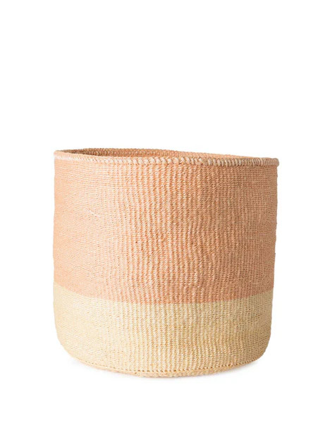 Colorblock Sisal Basket - White | The Little Market