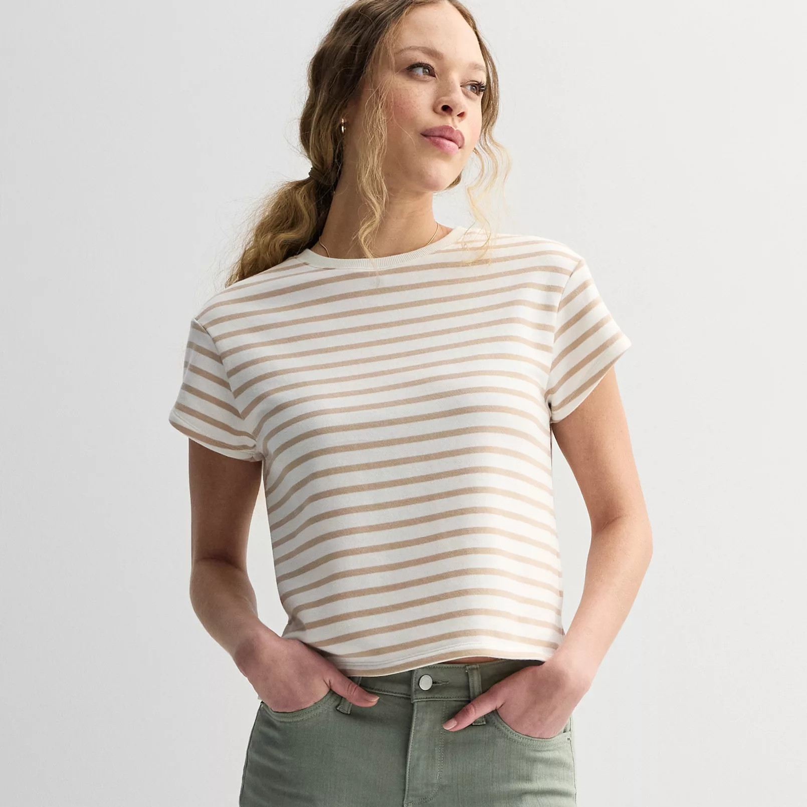 Women's Sonoma Goods For Life® French Terry Stripe Tee | Kohl's
