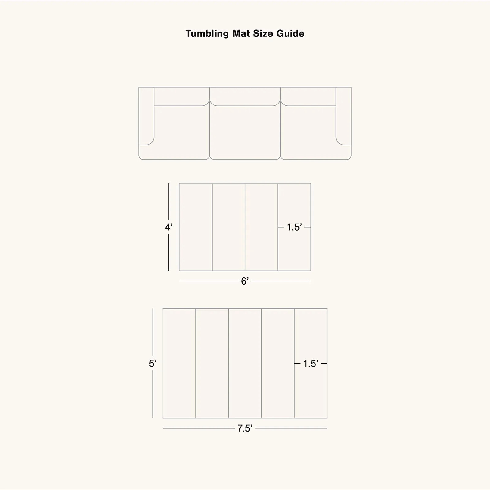 Foldable Foam Tumbling Mats for Kids in Brown | House of Noa | House of Noa