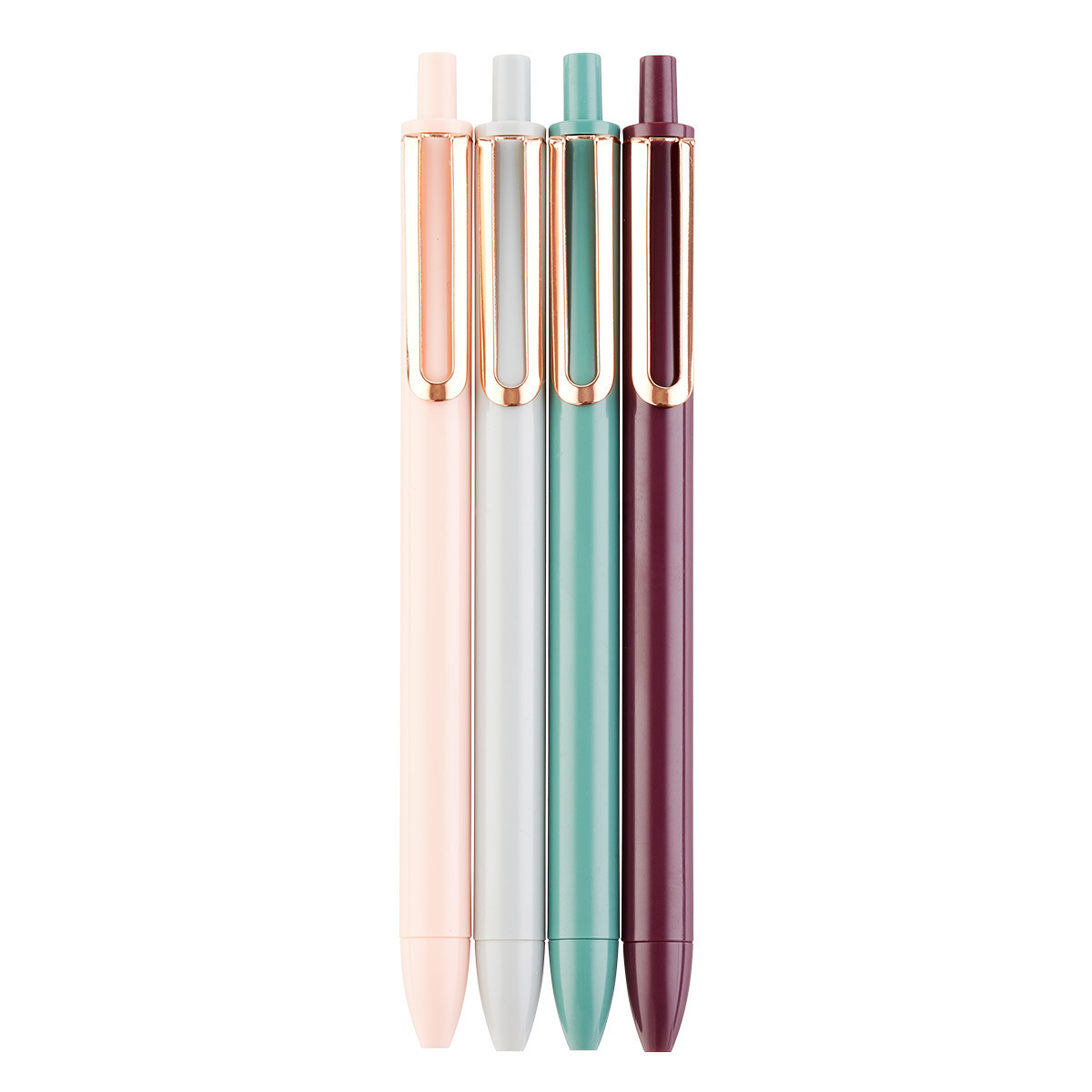 Poppin Retractable Gel Luxe Pens Jewel Tones/Copper Pkg/4 | The Container Store