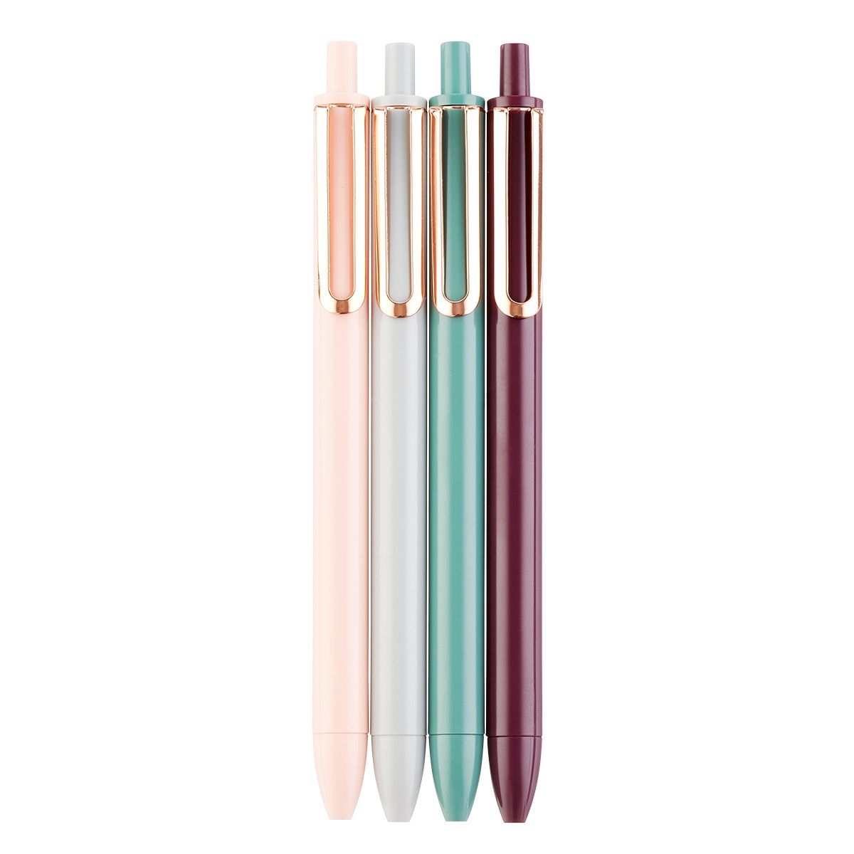 Poppin Retractable Gel Luxe Pens Jewel Tones/Copper Pkg/4 | The Container Store