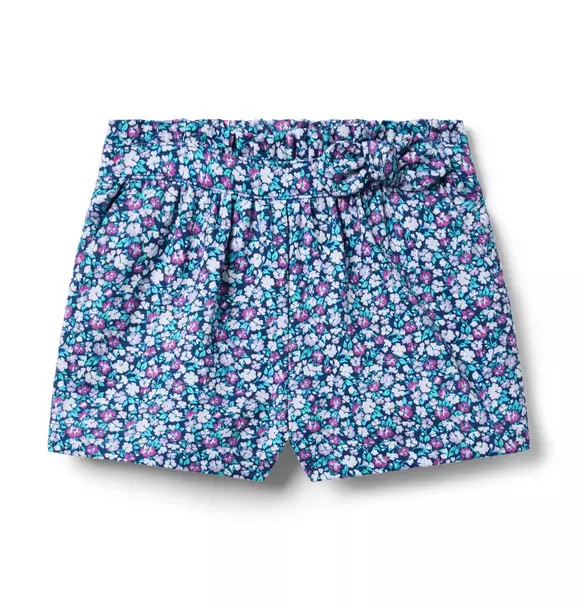 Floral Paperbag Waist Canvas Short | Janie and Jack