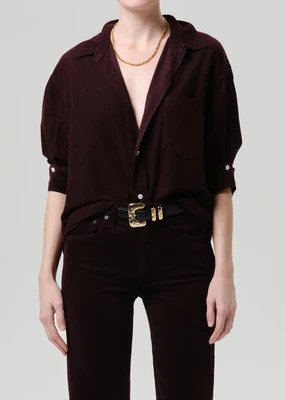 Kayla Baby Corduroy Shirt in Eggplant | Citizens of Humanity