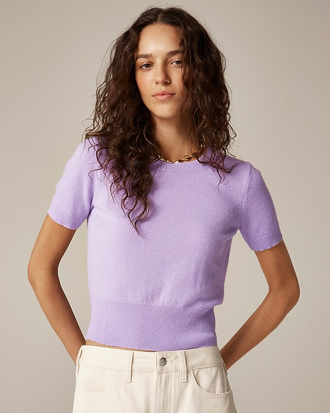 Cashmere shrunken T-shirt | J. Crew US