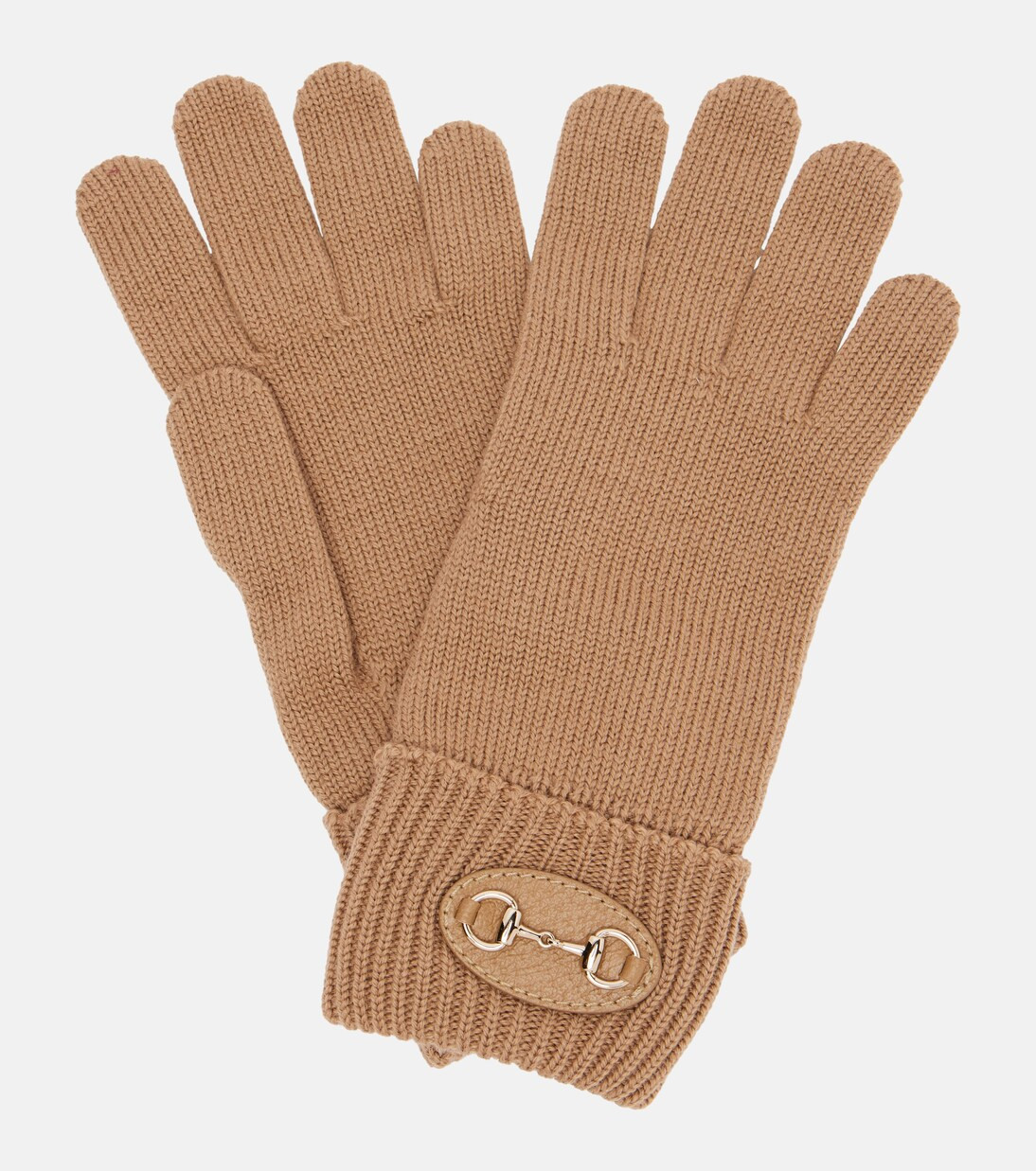 Horsebit ribbed-knit wool gloves | Mytheresa (US/CA)