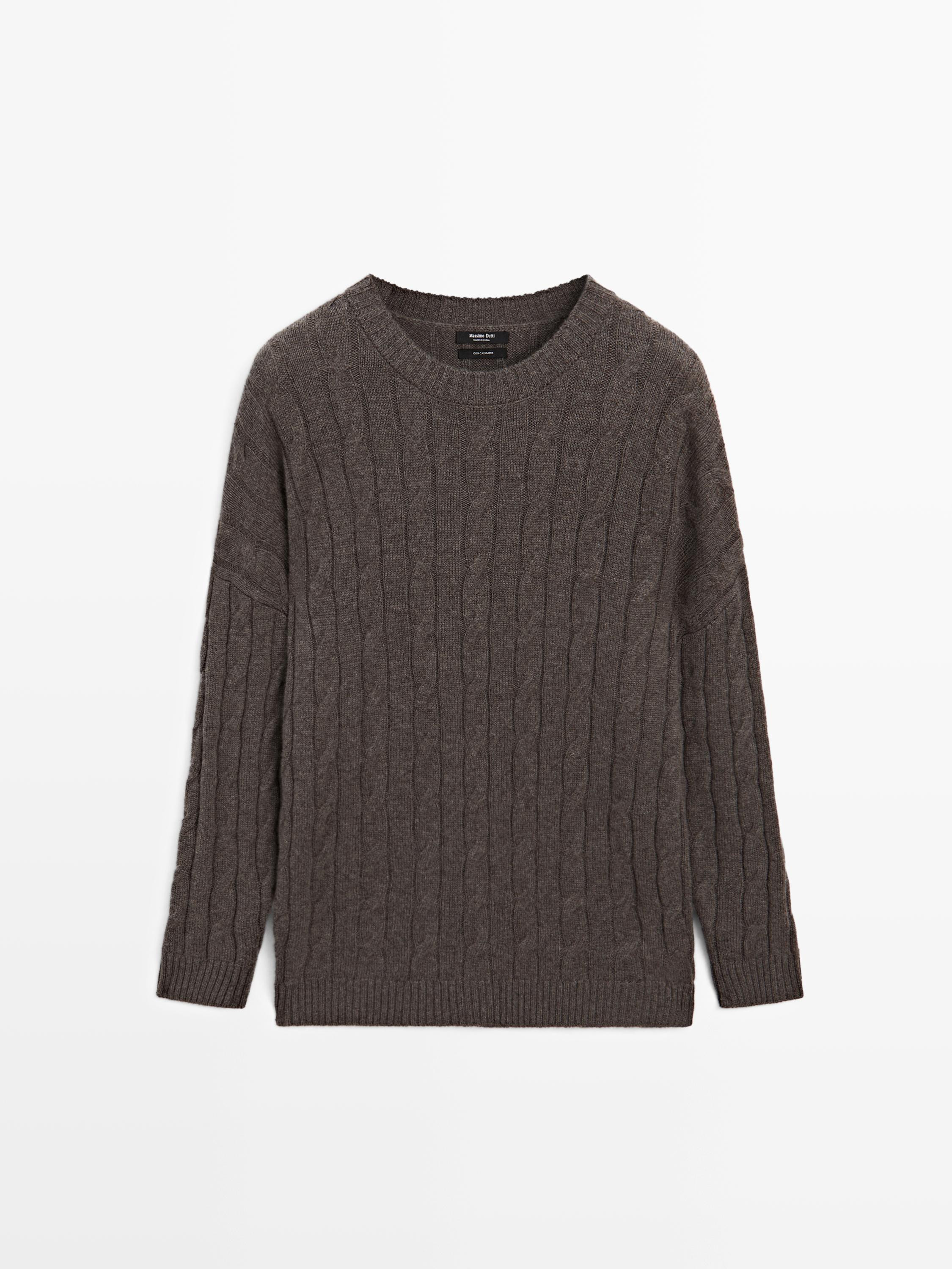 Cable-knit cashmere sweater | Massimo Dutti US