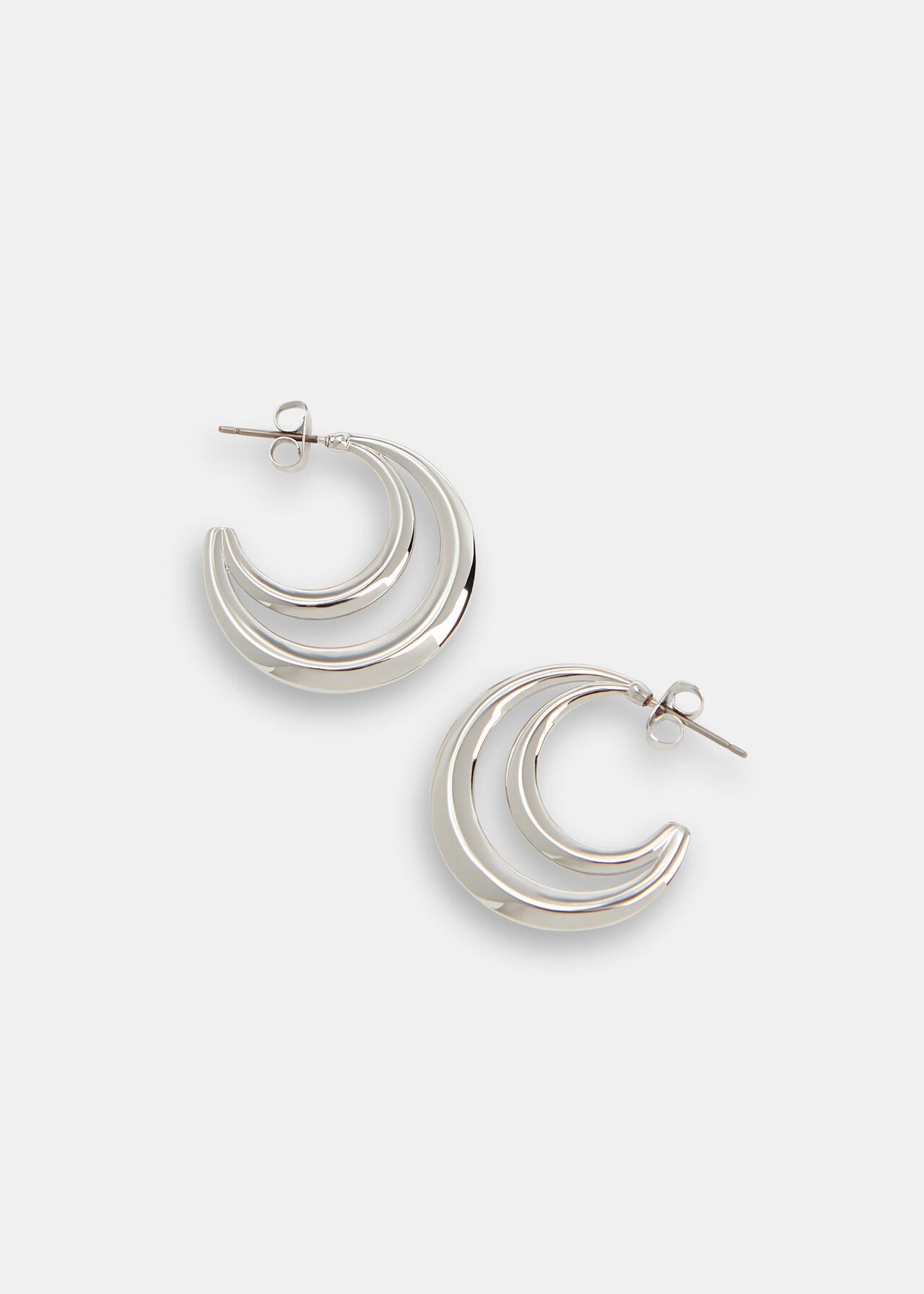 Silver Outline Hoop Earring | WHISTLES | | Whistles
