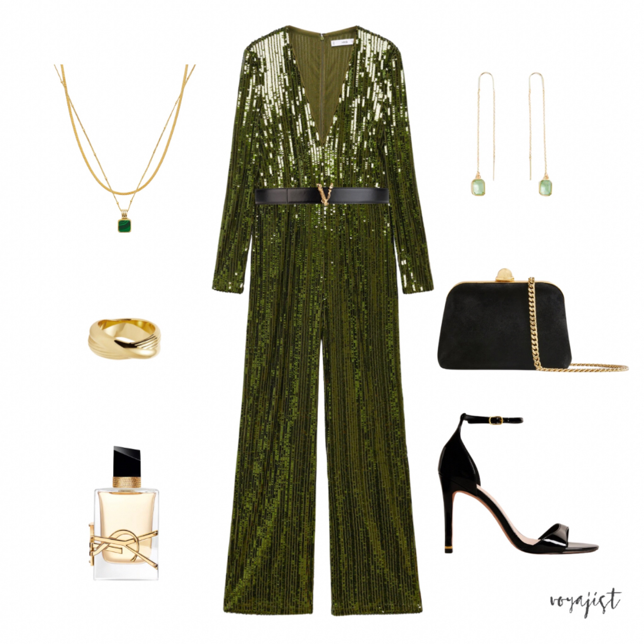Holiday Outfit Idea 🎄🫶

Pairing this stunning green sequin jumpsuit with this statement Versace V belt for that extra glam touch. Complete the look with YSL's Libre eau de parfum, a sexy and bold fragrance with floral notes and hints of vanilla – perfect for the festive season. Sparkle, shine, and leave a lasting scent that lingers for 6+ hours! 💚🌟

Follow for more inspo 💖

#holidayoutfits #holidayfashion #YSLPerfume #LTKGift

#LTKSeasonal #LTKGiftGuide #LTKHoliday