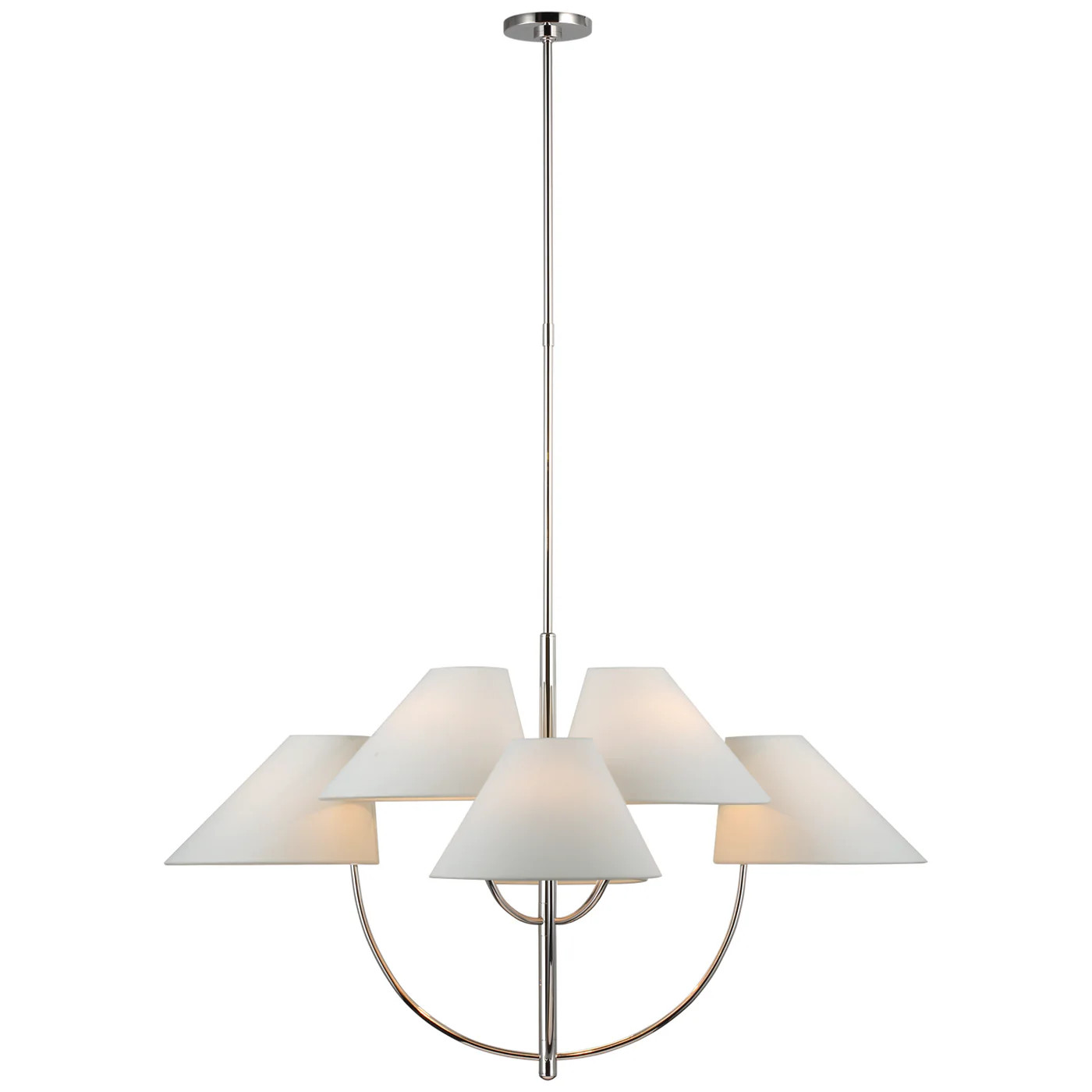 Kinsley LED Chandelier Polished Nickel | Lighting Design