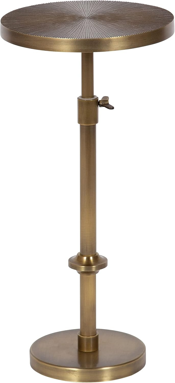 Kate and Laurel Engles Traditional Adjustable-Height Pedestal Drink Table; 10 x 10 x 30; Antique ... | Amazon (US)