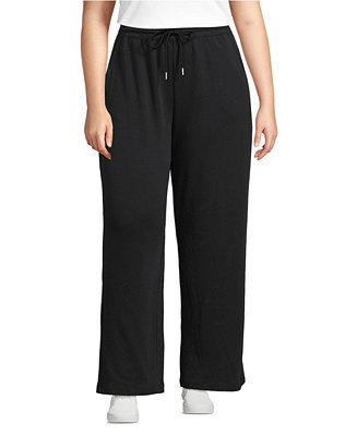Women's Sport Knit High Rise Pull On Relaxed Straight Leg Pants | Macy's