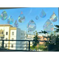 Raindrops Suncatcher Sticker Set, Rainbow Prism Stickers, Window Cling, Sun Catcher Stickers | Etsy (US)