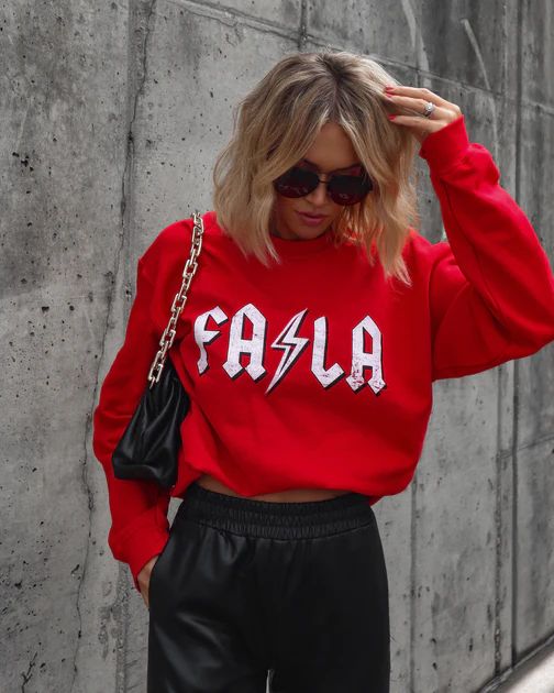 Fa La La Sweatshirt - Red | VICI Collection
