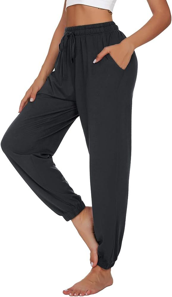 TARSE Womens Drawstring Yoga Sweatpants Loose Workout Joggers Pants Comfy Lounge Pants with Pocke... | Amazon (CA)