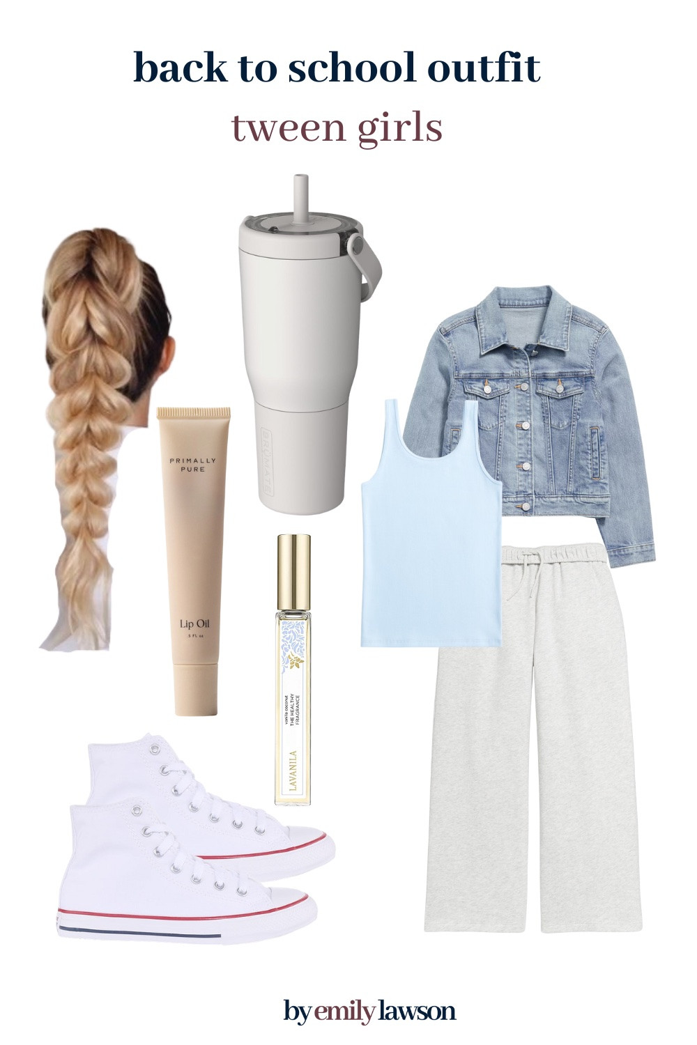 Casual-cool outfit for tween girl 👟💙 
comfy tank top ✅ 
sweats ✅  
jean jacket ✅ 
Converse ✅ 
The perfect school or weekend look. Easy to mix and match, tween approved, and mom loved! 

#TweenStyle #BackToSchoolFashion #LTKKids #TweenGirlOutfits #ComfyCute #LTKBackToSchool #DenimJacketStyle #ConverseKids #LTKFinds #TweenFashionIdeas

 

 #LTKKids