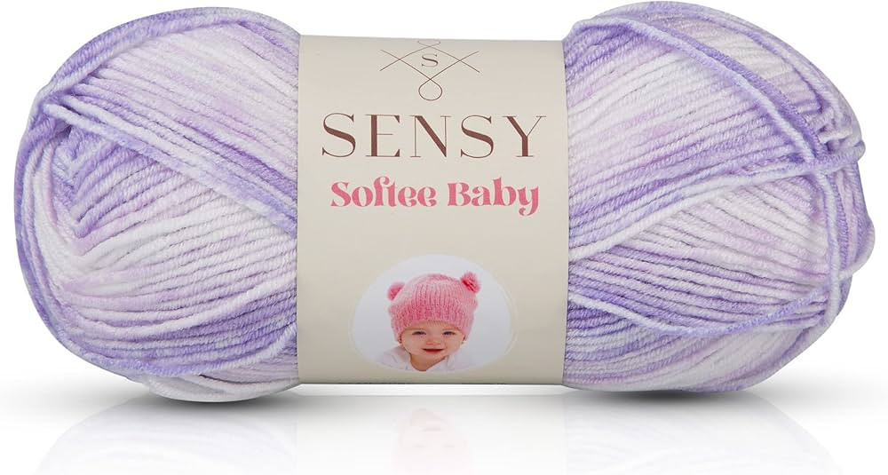 Sensy Softee Baby Yarn, 3.5 oz, 275 Yards, Gauge 3 Light (Purple Batik) | Amazon (US)