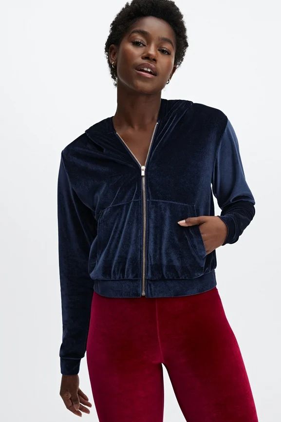 Donna Velour Hoodie | Fabletics - North America
