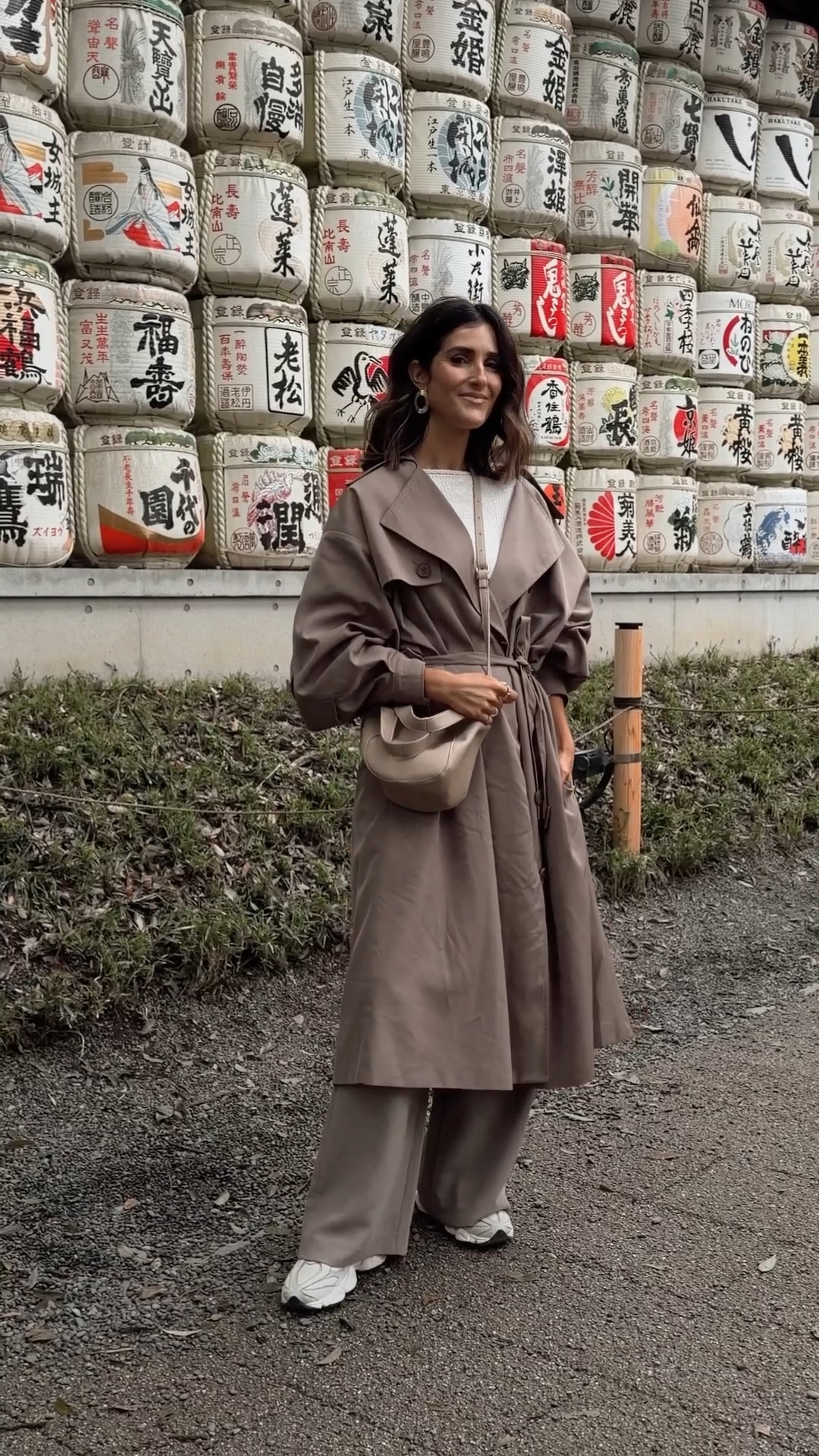 Hello from Tokyo Japan! 🇯🇵 wanted to share what I’m wearing today. It’s a bit rainy out so I have two options for layers. What do you like best? I’m just shy of 5-7” wearing the size small pants from @Aritzia  and size large knit sweater for an oversized fit from @Target  and XS leather jacket from @Zara