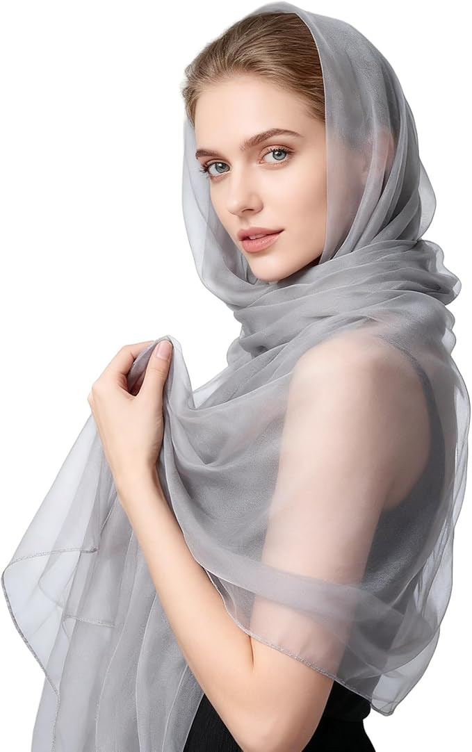 K-Elewon Solid Color Silk Feeling Scarf Fashion Scarves Wrap Long Lightweight Shawls for Women | Amazon (US)