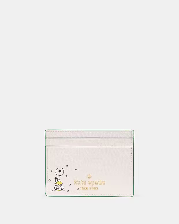 Peanuts X KSNY Small Slim Card Holder | Kate Spade Outlet