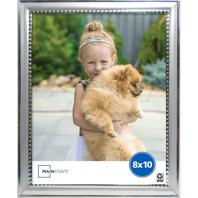 Mainstays 8" x 10" Silver Bead Photo Frame | Walmart (US)