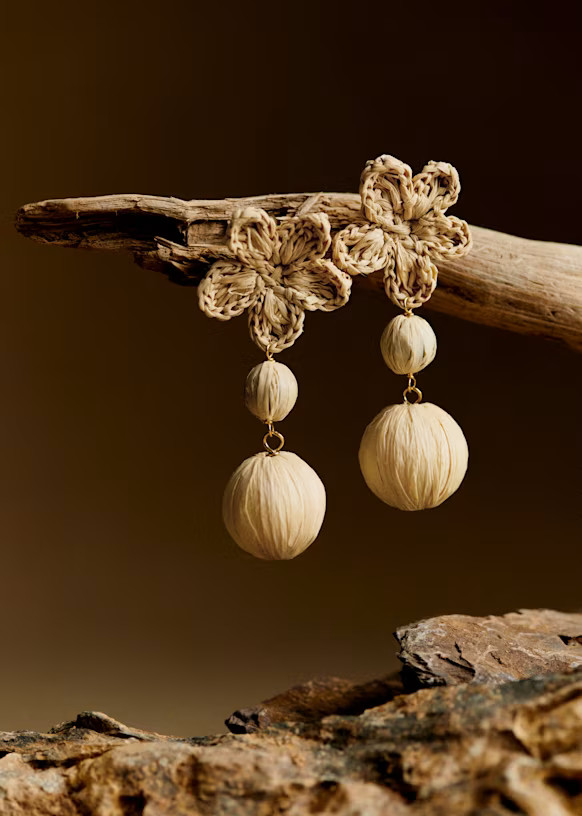 Ninon Earrings - Natural - Raffia - Sézane | Sezane Paris - US