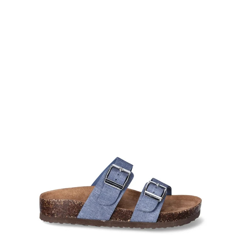 Wonder Nation Little & Big Girls 2 Buckle Sandal | Walmart (US)