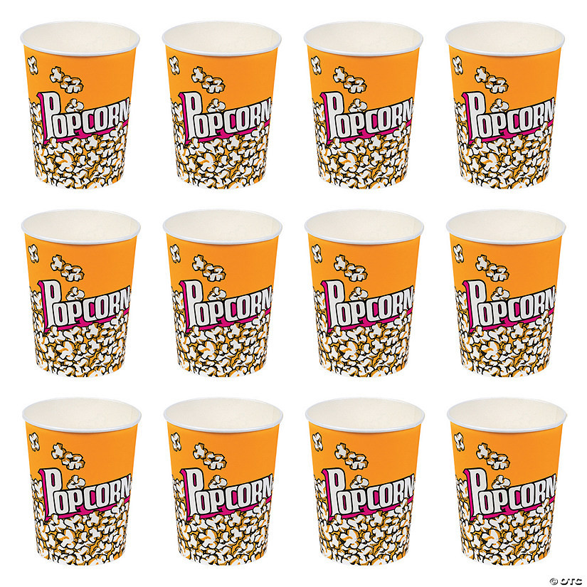 Small Popcorn Cups- 12 Pc. | Oriental Trading Company