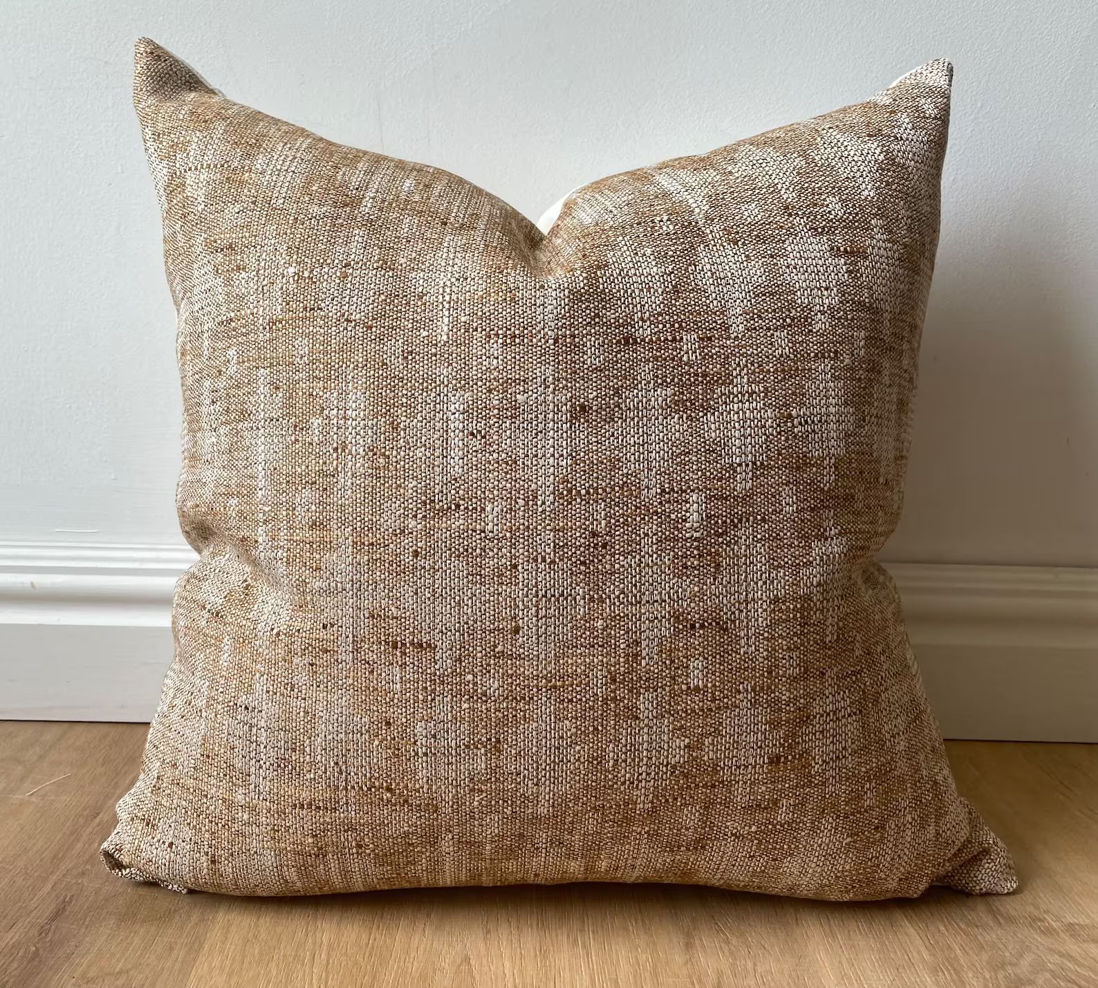 High End Boho Woven Pillow Cover Cognac Ikat Rust Clay Beige - Etsy | Etsy (US)