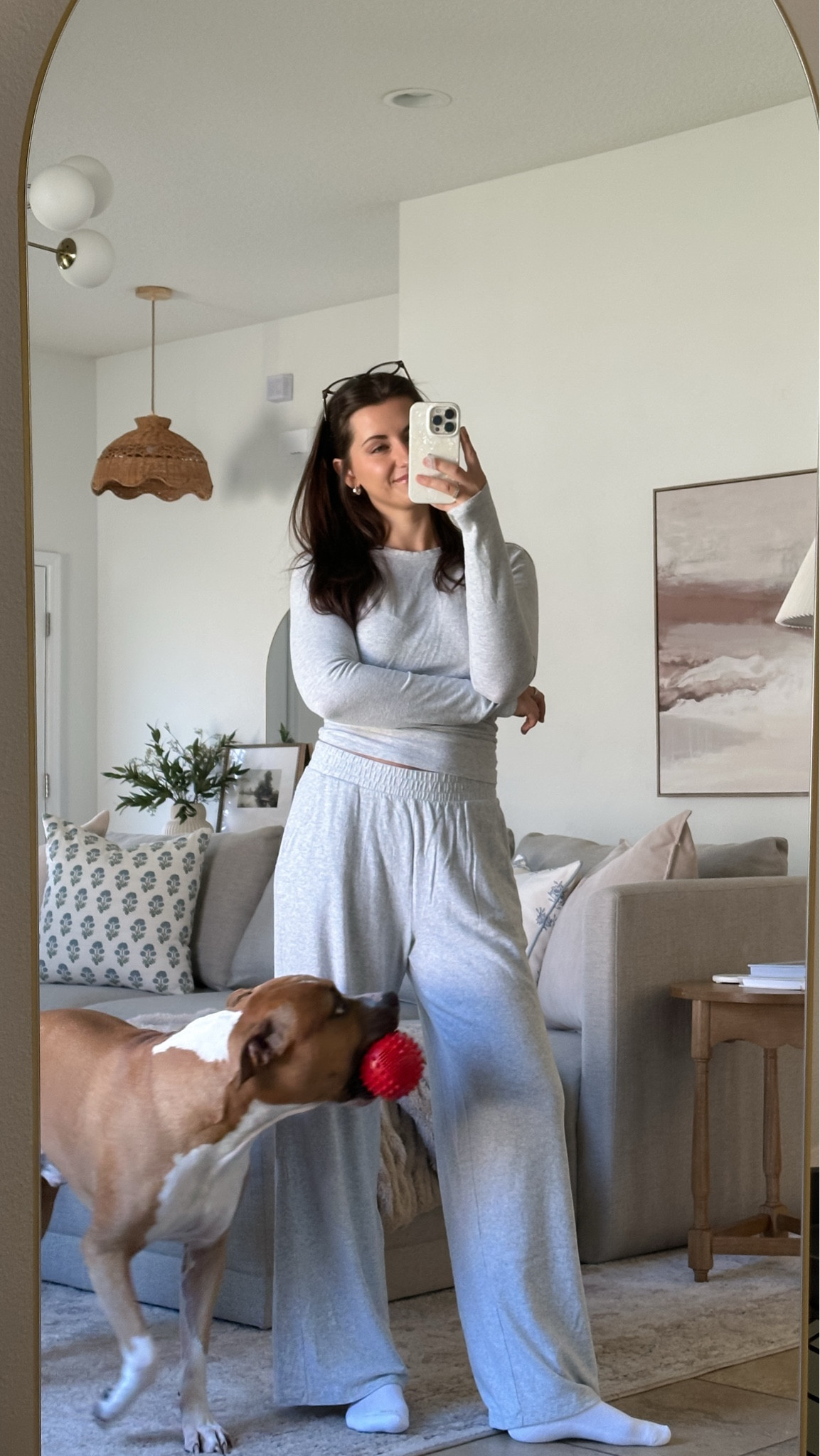 wfh outfit / lounge set featuring Zeke’s new favorite ball
wearing size small set

#LTKFindsUnder50 #LTKSaleAlert #LTKSeasonal