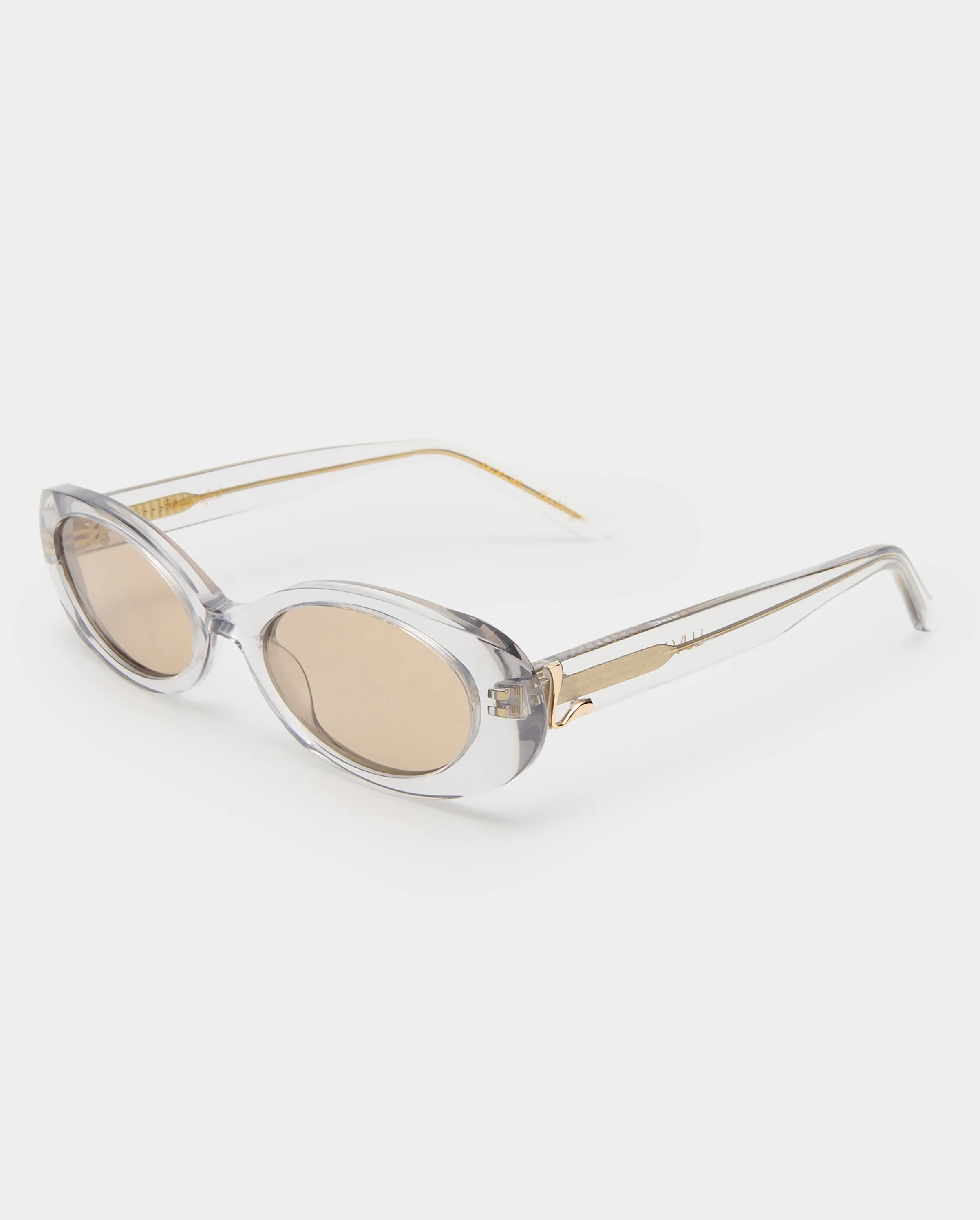 The Morgan Crystal Mauve Female Oval Sunglasses | Luv Lou | Luv Lou