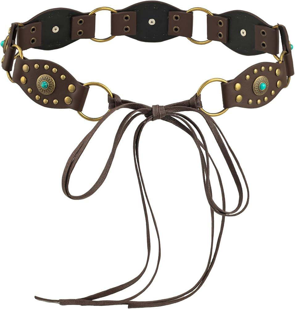 ILuvatar Women's Bohemian Style Rope Braid Waist Belt U33 | Amazon (US)