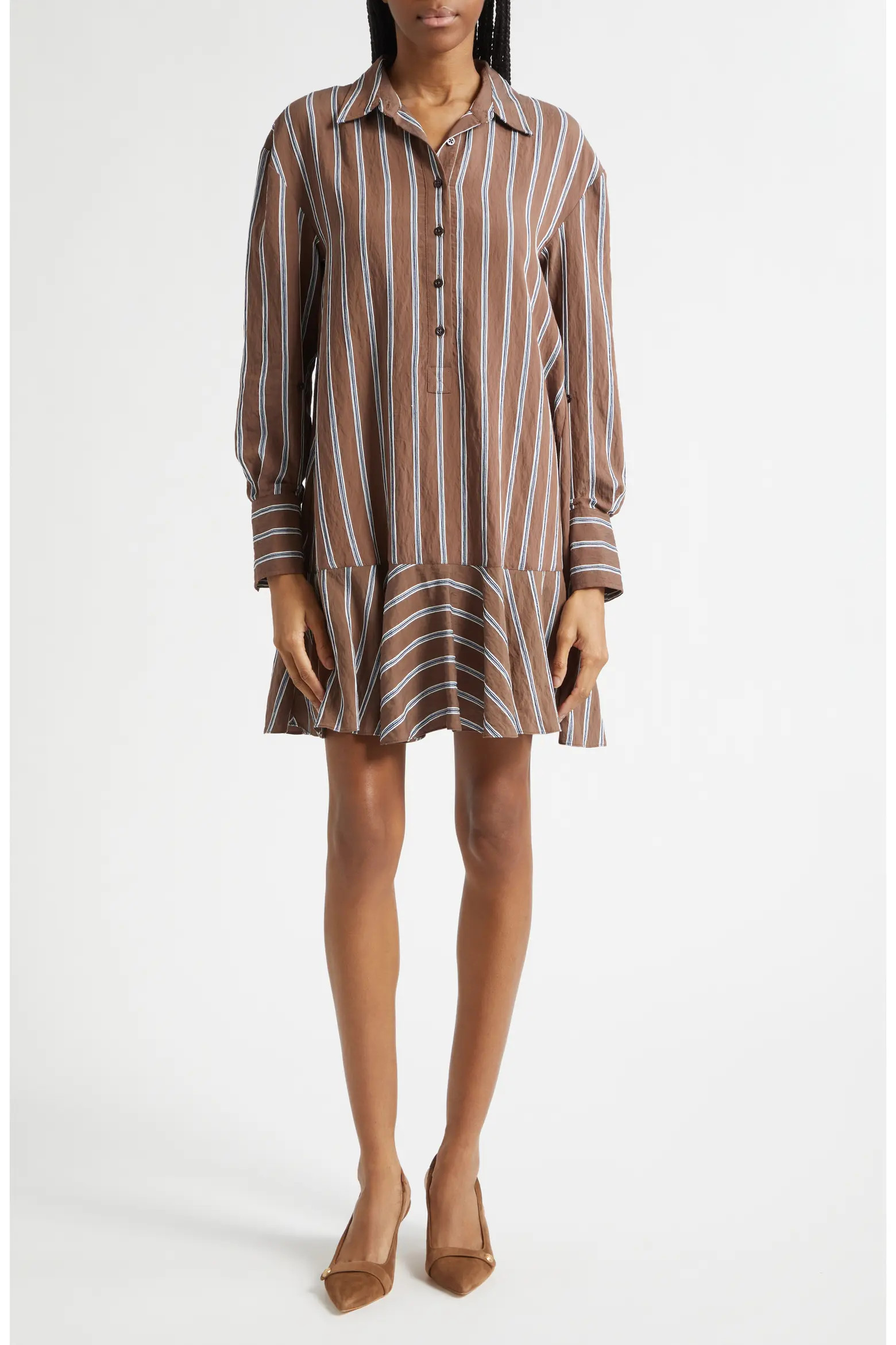 Veronica Beard Azriel Long Sleeve Shirtdress (Women) | Nordstrom | Nordstrom