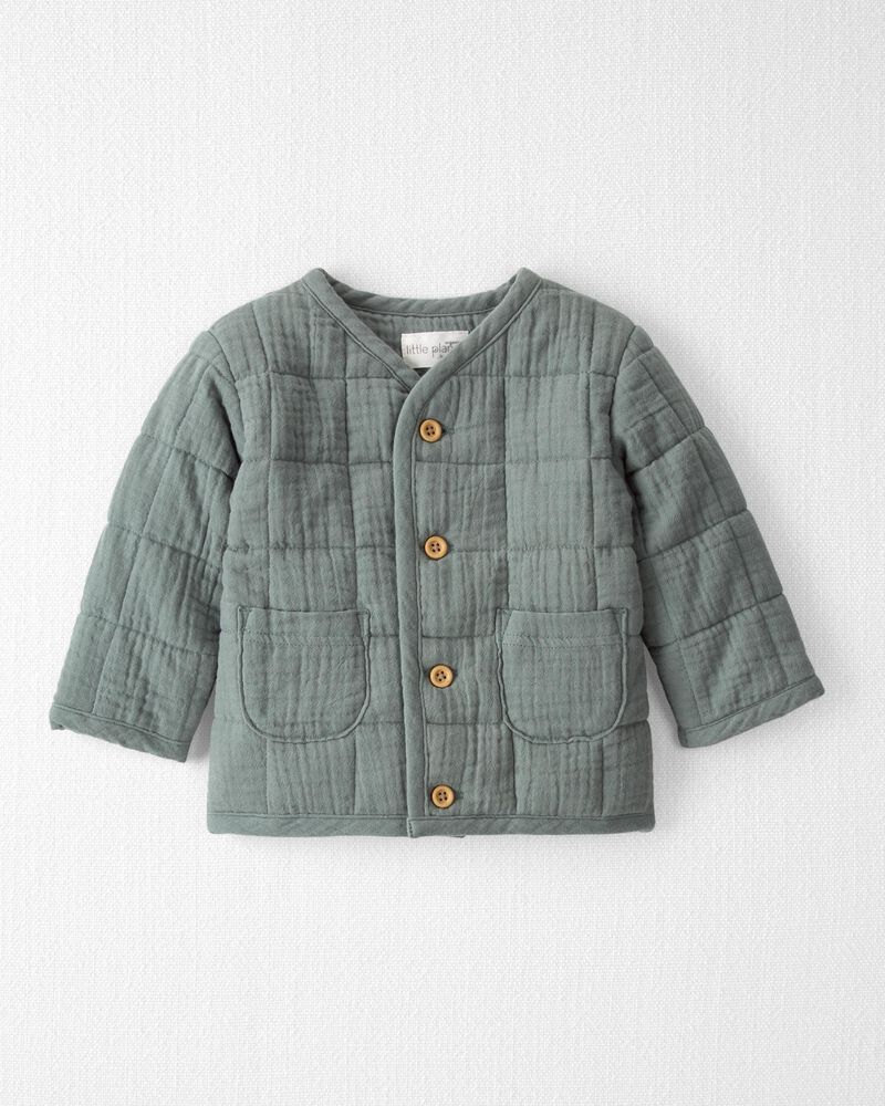 Baby Organic Cotton Gauze Quilted Jacket | Carter's
