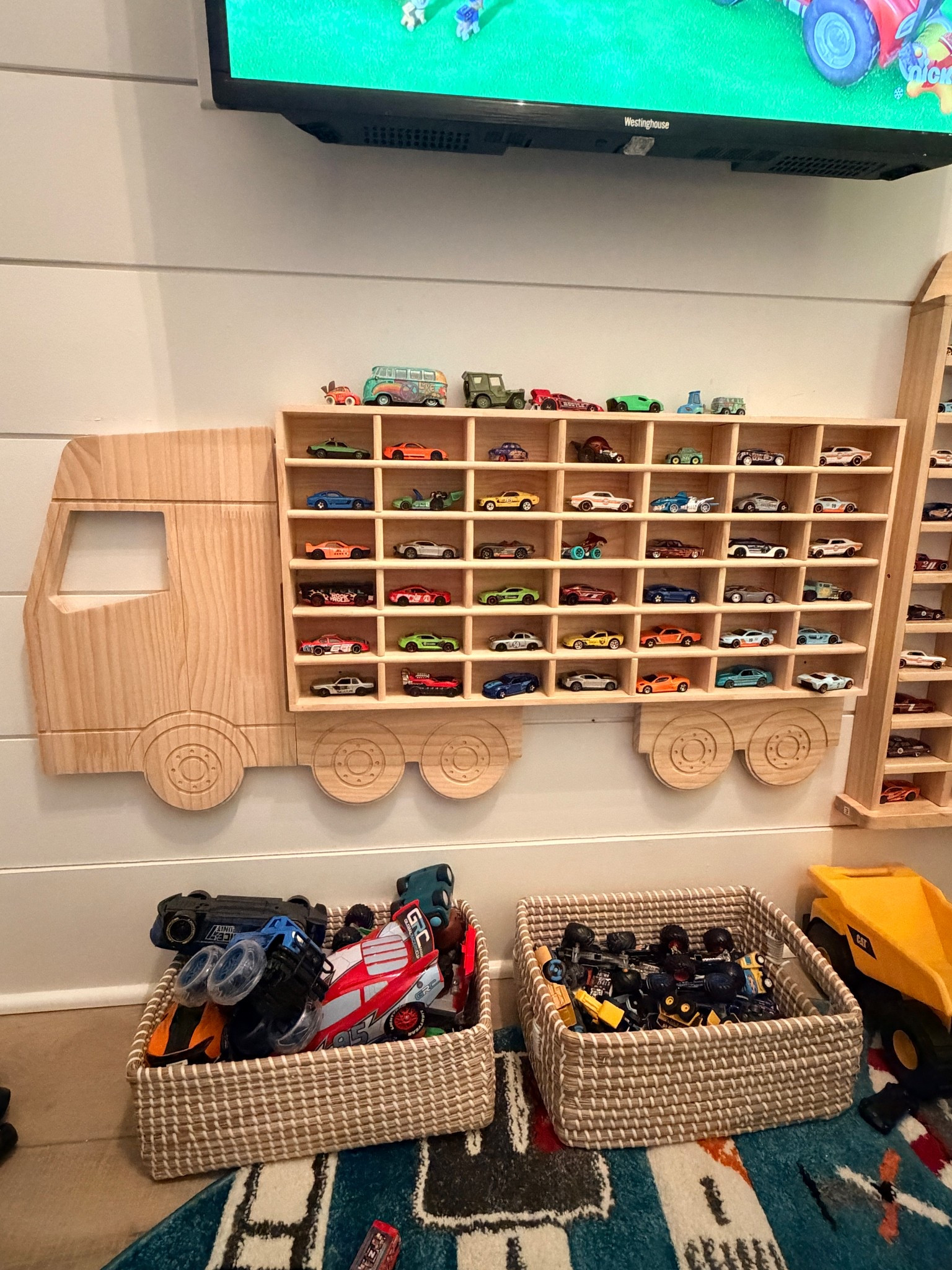 If your kid is obsessed with Hot Wheels, this wall display is the cutest (and easiest!) way to organize them. Holds a ton, looks adorable, and keeps the playroom so tidy.

#LTKHome #LTKmomlife #LTKKids