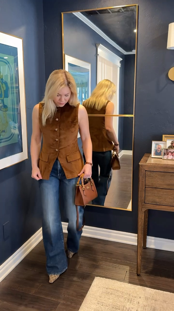 What to wear for fall when it’s still warm 🍂 
This cord vest is so cute!! Jeans fit TTS
#ltkitbag#LTKItBag #LTKStyleTip

#LTKFindsUnder100