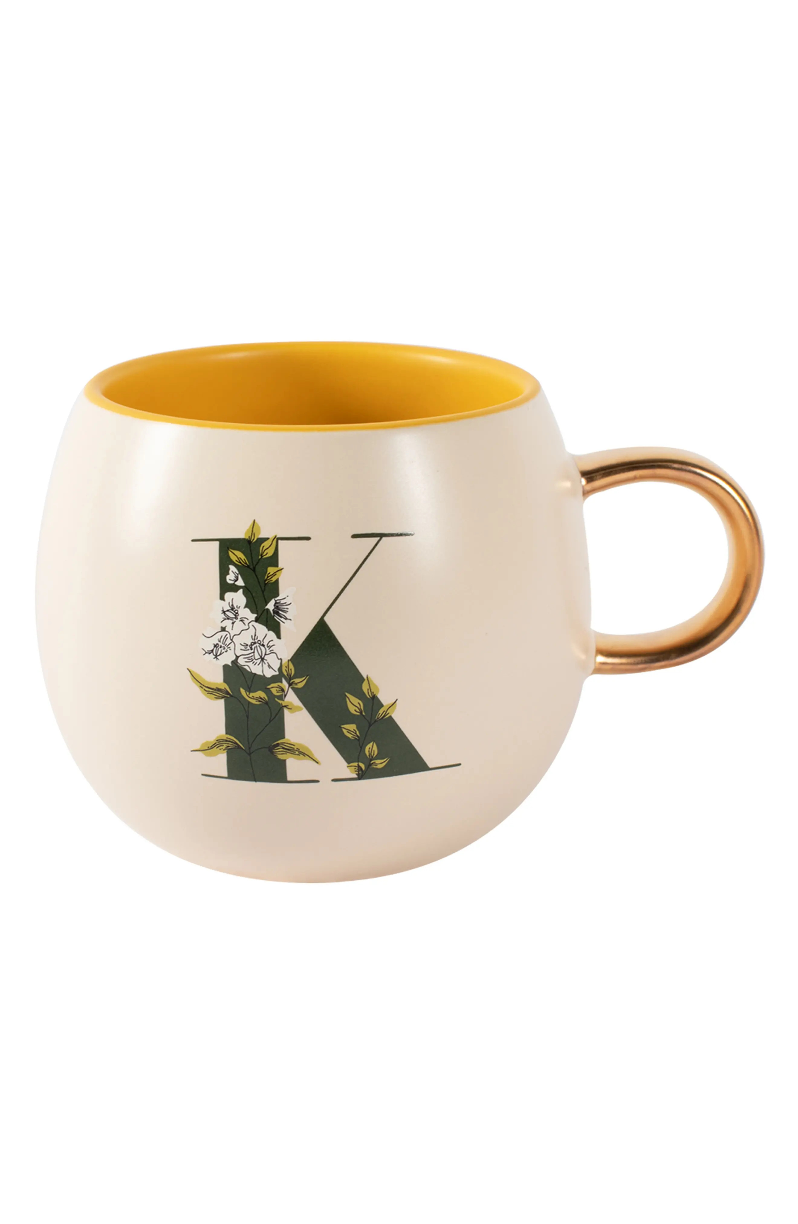 Fringe Studio Floral Monogram Mug in K at Nordstrom | Nordstrom