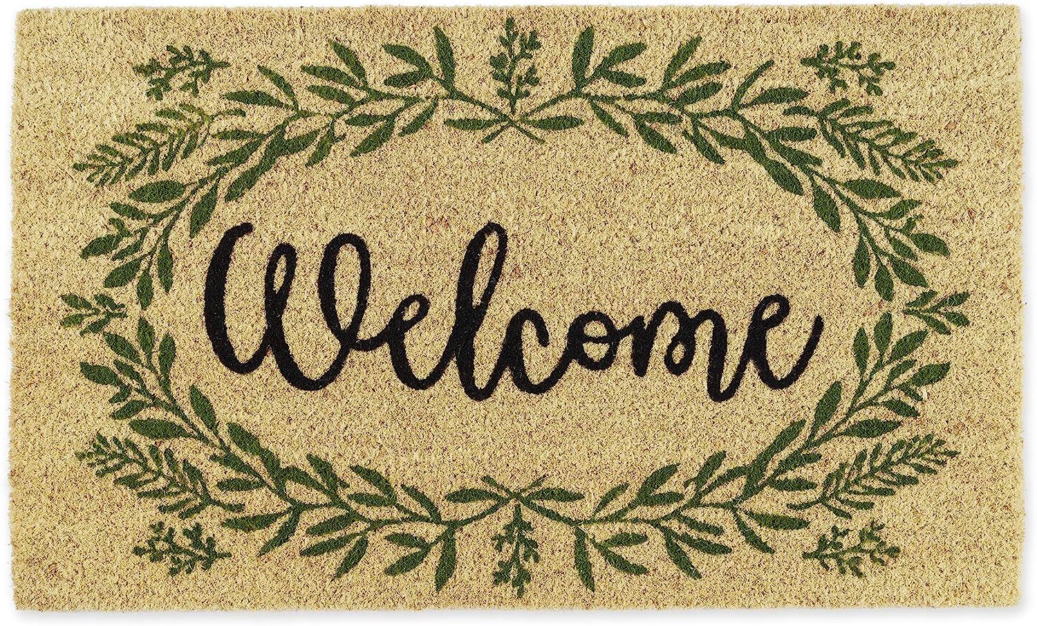 Amazon.com: DII Natural Coir Doormat Outdoor Welcome Mat, 17x29, Greenery : Everything Else | Amazon (US)