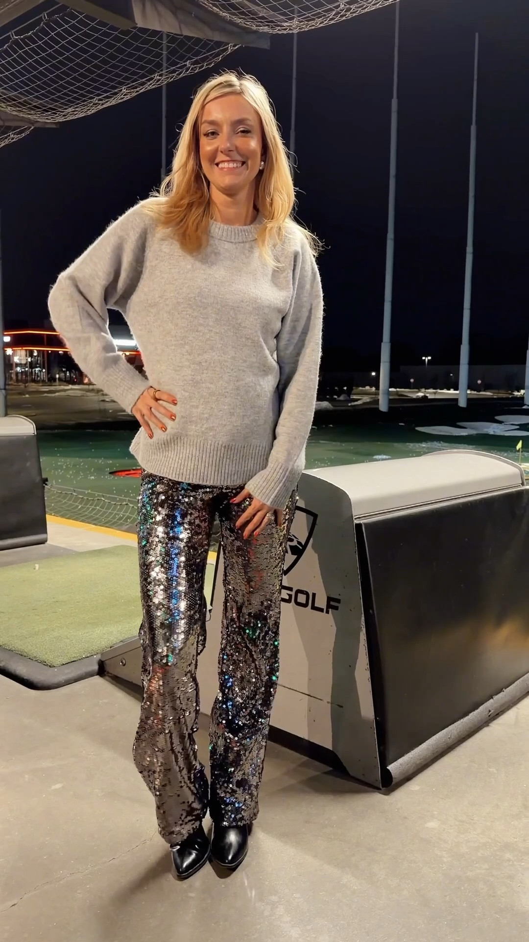 What I wore to NYE?! Sequin pants are still having a moment, I’ve added grey sweater to be extra cozy while playing Topgolf, boots and felt cute & comfy!

Grey sweater • sequin outfit • grey outfit • winter outfit idea • nye outfits • nye party winter outfits 

#LTKFindsUnder50 #LTKTall #LTKSeasonal