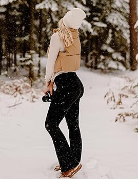 Zhiyouni Womens Cropped Puffer Vest Lightweight Sleeveless Stand Collar Short Padded Vest Gilet | Amazon (US)