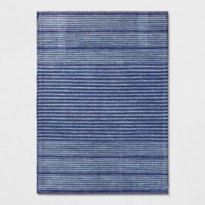 Stripe Woven Area Rug Blue - Threshold™ | Target
