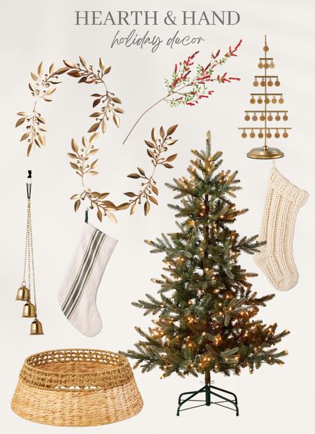 Hearth and hand holiday decor, Christmas decor, Target, Christmas tree, garland, advent calendar, stocking, brass bells, tree collar, tree skirt, home decor 

#LTKstyletip #LTKsalealert #LTKhome